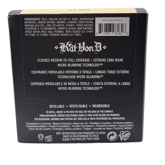 SOLD Kat Von D (KVD Vegan beauty) Lock-It Powder Foundation in Fair 115 - Picture 4 of 5